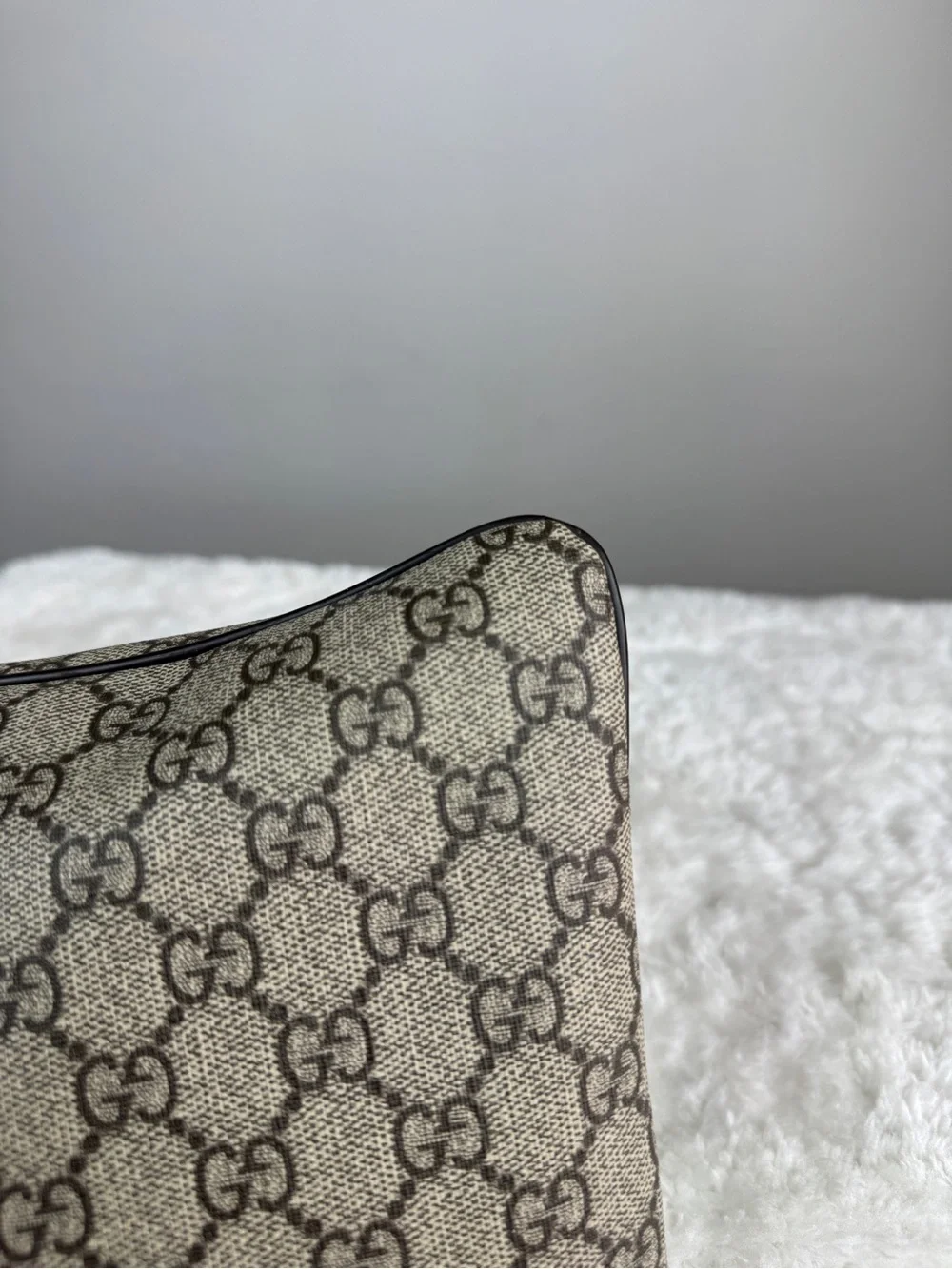 Gucci Flat GG Supreme Brown GG Canvas Crossbody Bag